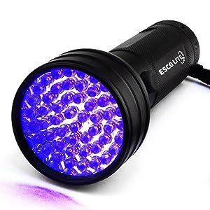 Escolite UV Flashlight Black Light, 51 LED