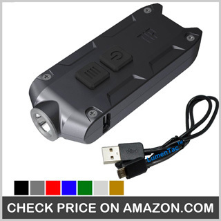 Nitecore TIP BLACK 360 Lumens USB Rechargeable Keychain Flashlight